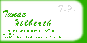 tunde hilberth business card